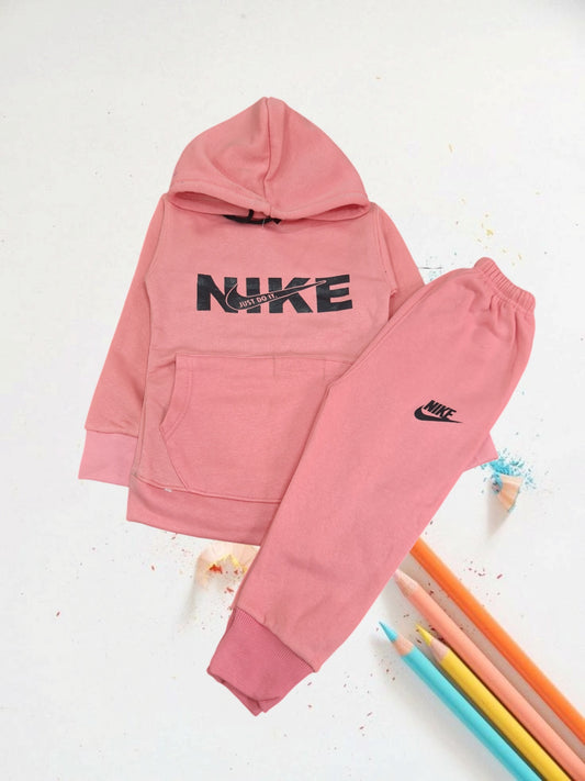 .Nike       Printed Hoodie and Trouser 2 Piece Set (FLEECE WINTER SUIT)  minor Fault