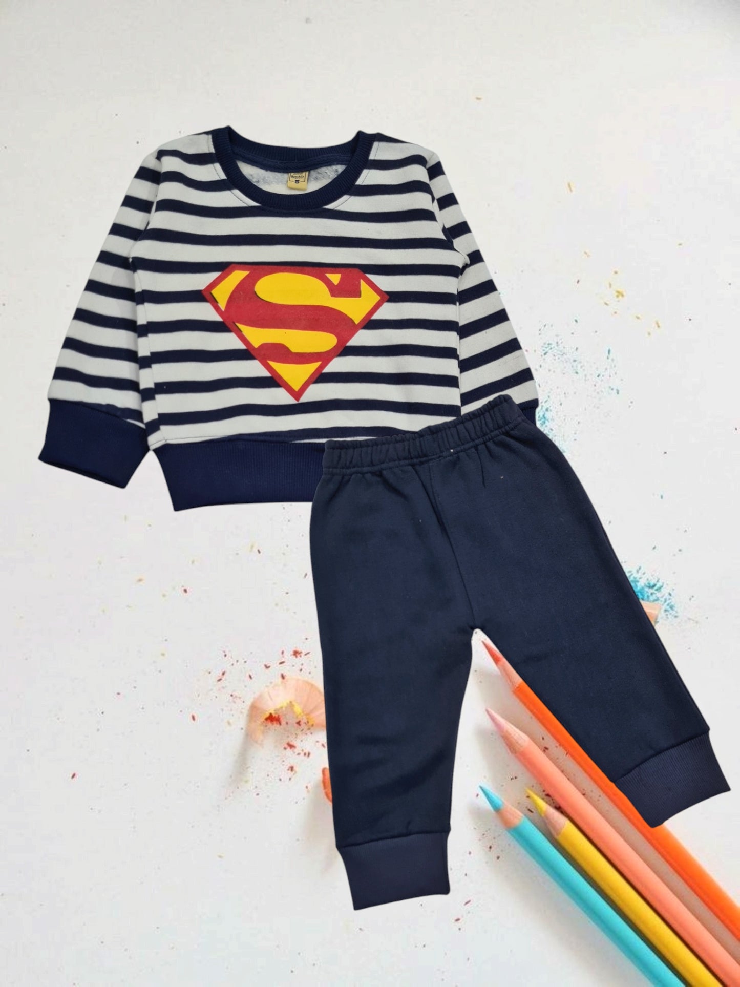 Junior    Republic    Super Man Fleece 2 Piece Track Suit