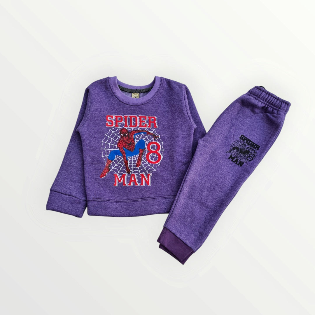 Junior    Republic     Spiderman Printed 2 Piece Fleece Track Suit