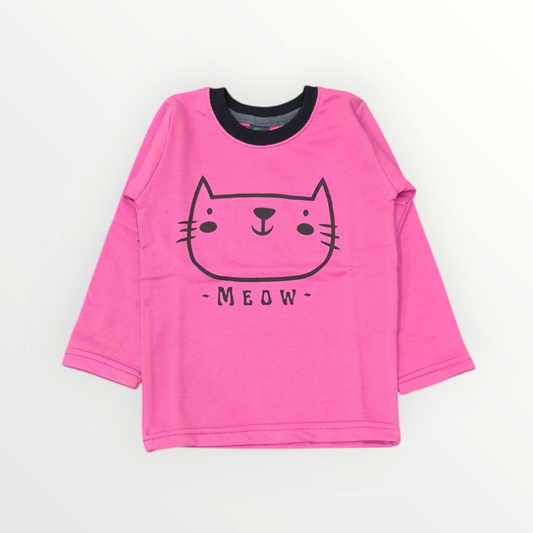 Junior  Republic  Kid's Meow Printed long Sleeves Shirt